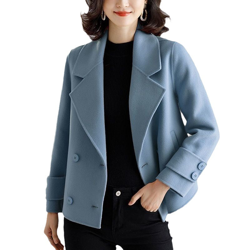 Women's Polyester Woolen Short Coat Suit Coat