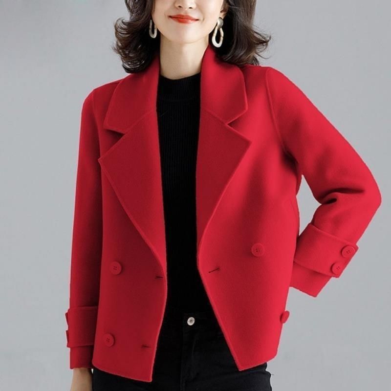 Women's Polyester Woolen Short Coat Suit Coat